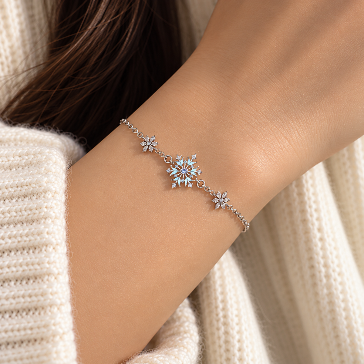 Frost: Glow-in-the-Dark Snowflake Bracelet